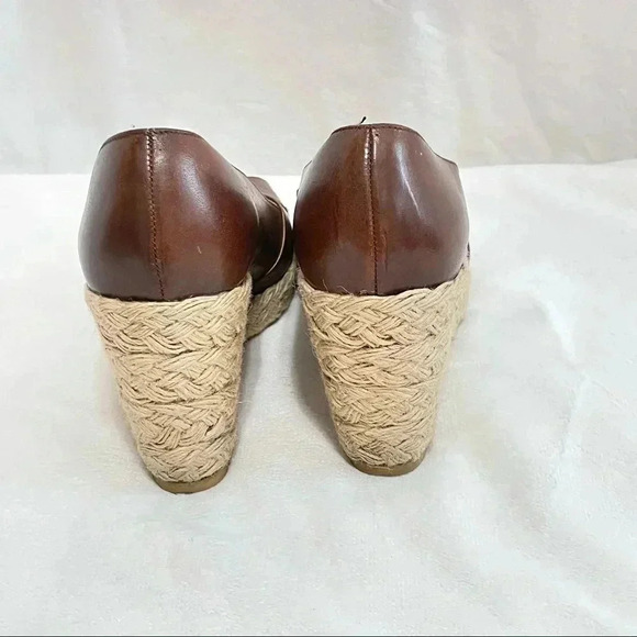 Michael Kors Leather Wedge Sandals Espadrilles - Picture 3 of 9